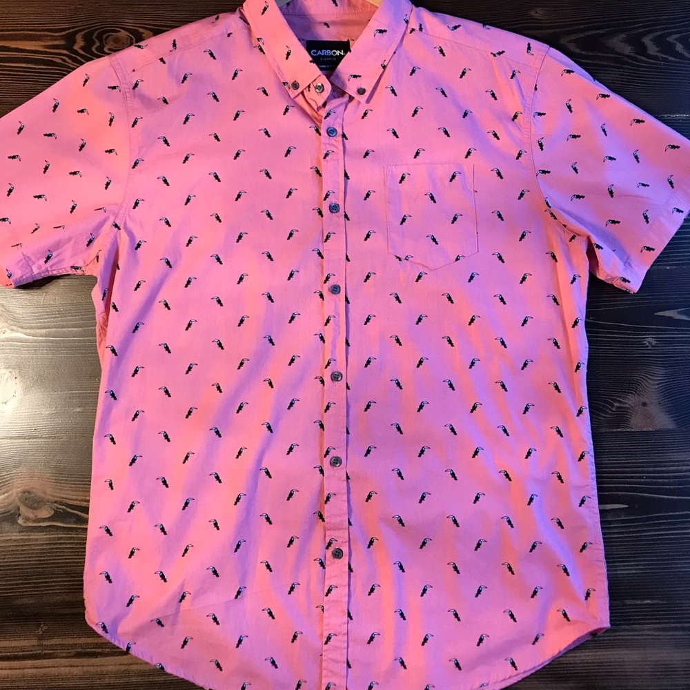 Tropical Men’s Dress Shirt size XL - Picture 4 of 4